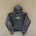 Reflective Embroidery Hoodie - Schwarz