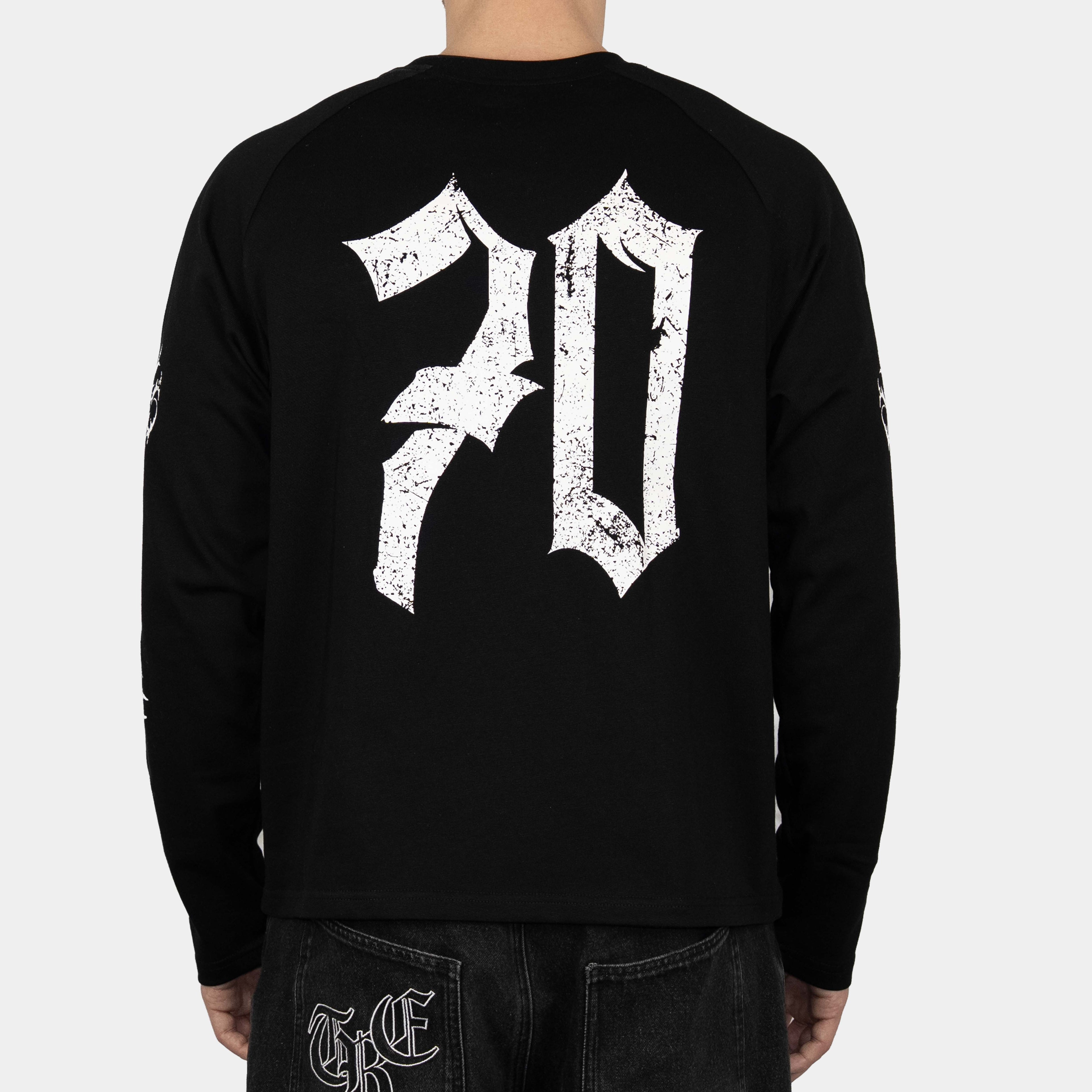 Unidentified Longsleeve - Distress Schwarz