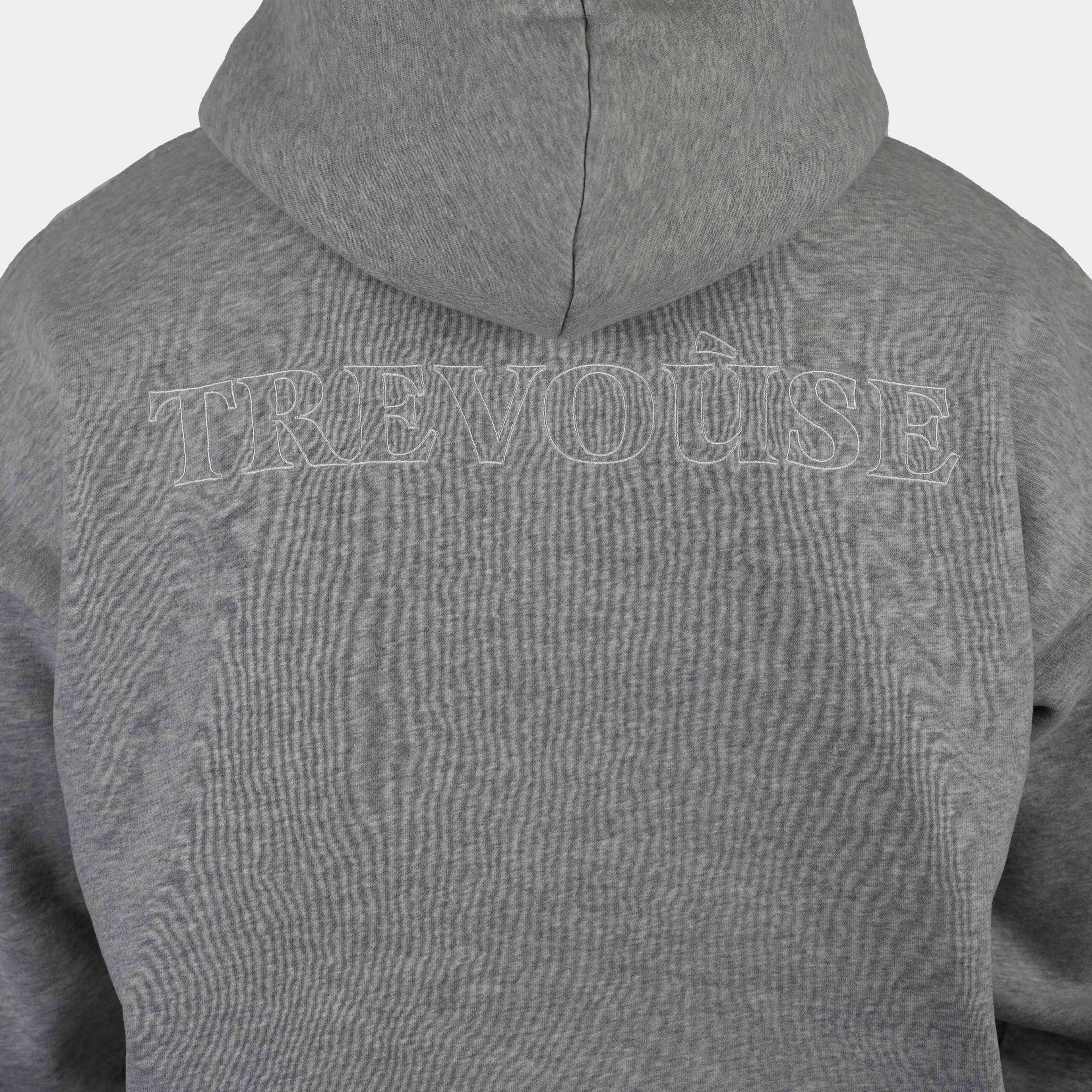 Hoodie in Grau von Trevouse - Details Hinten