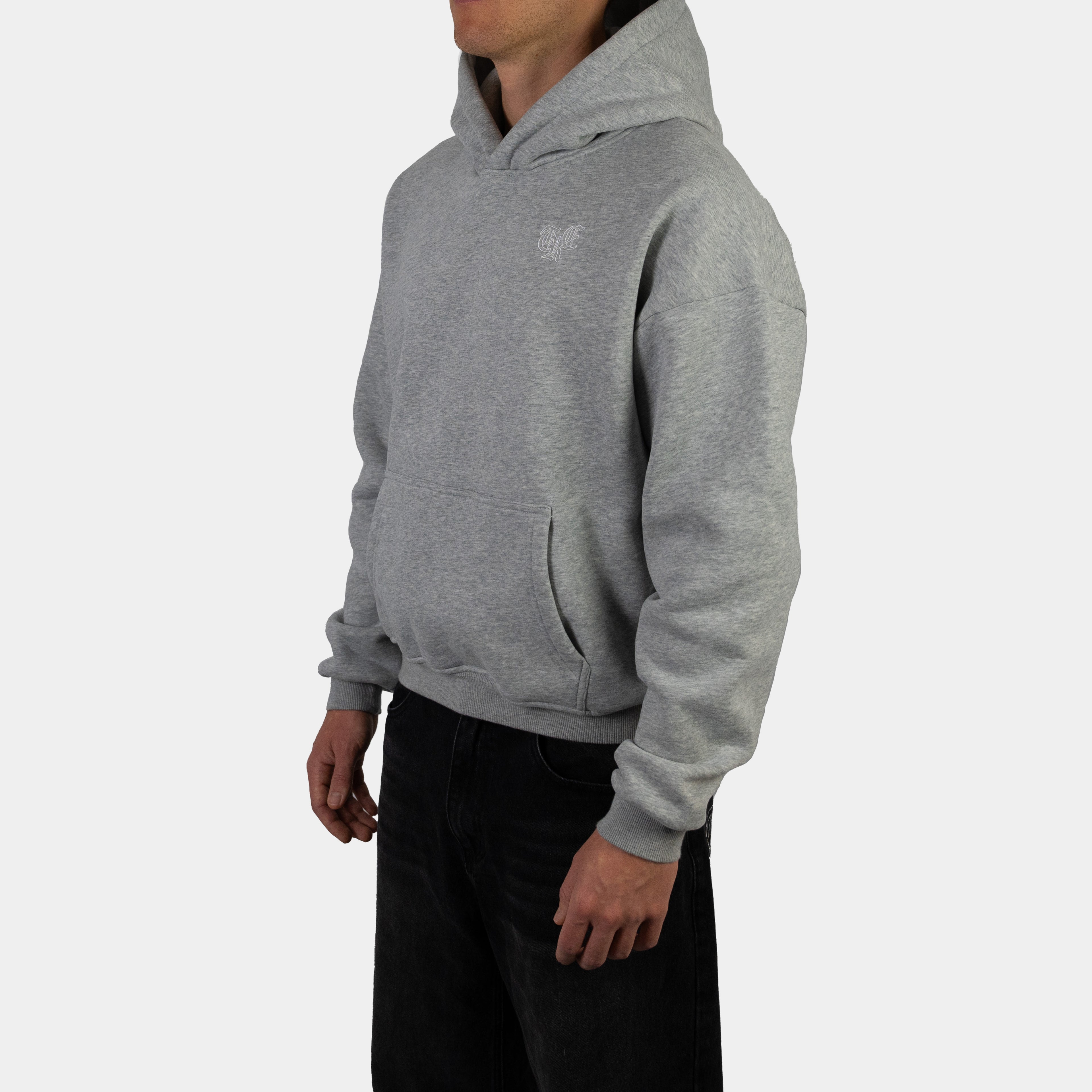 Hoodie in Grau von Trevouse - Seitenansicht