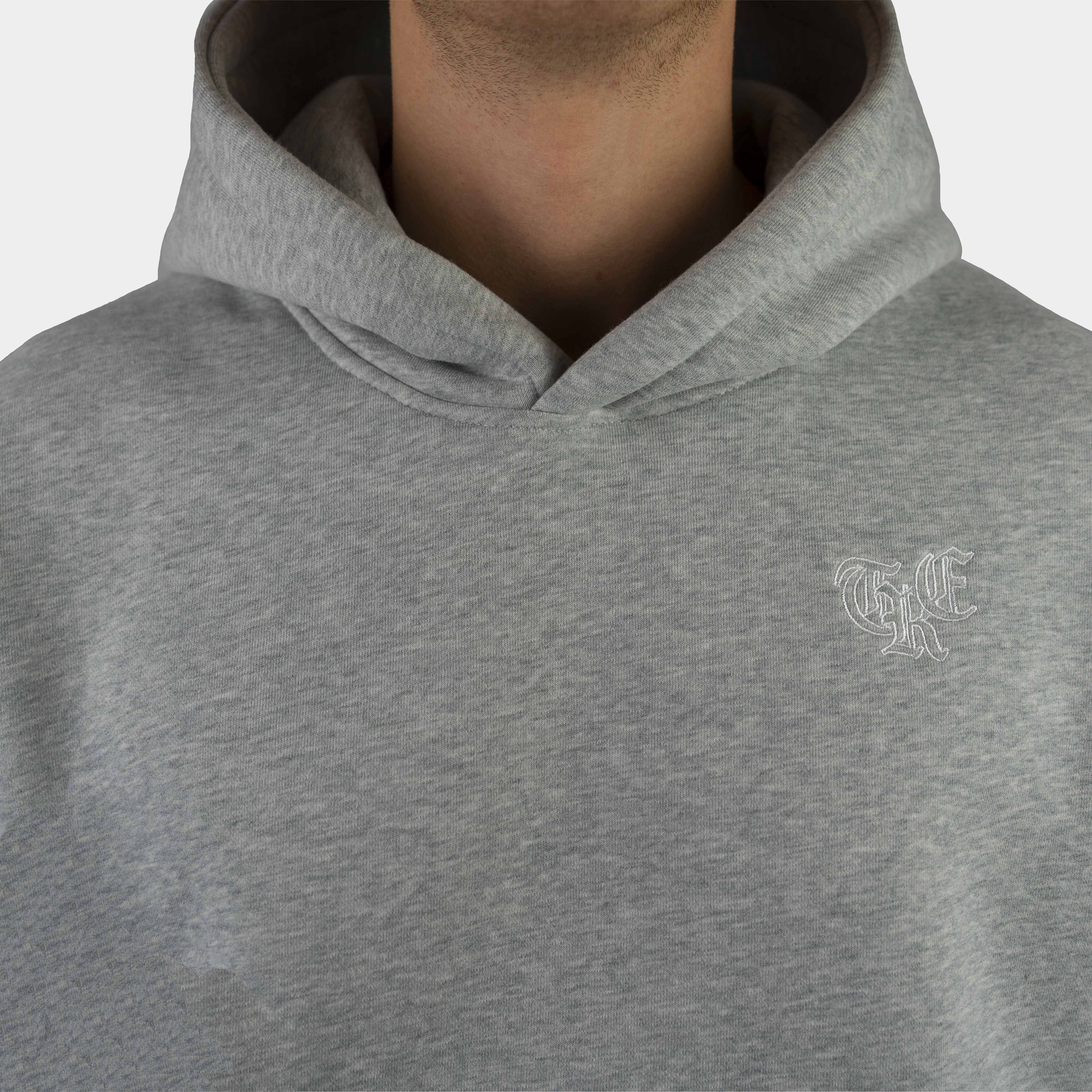 Hoodie in Grau von Trevouse - Vorderansicht Details