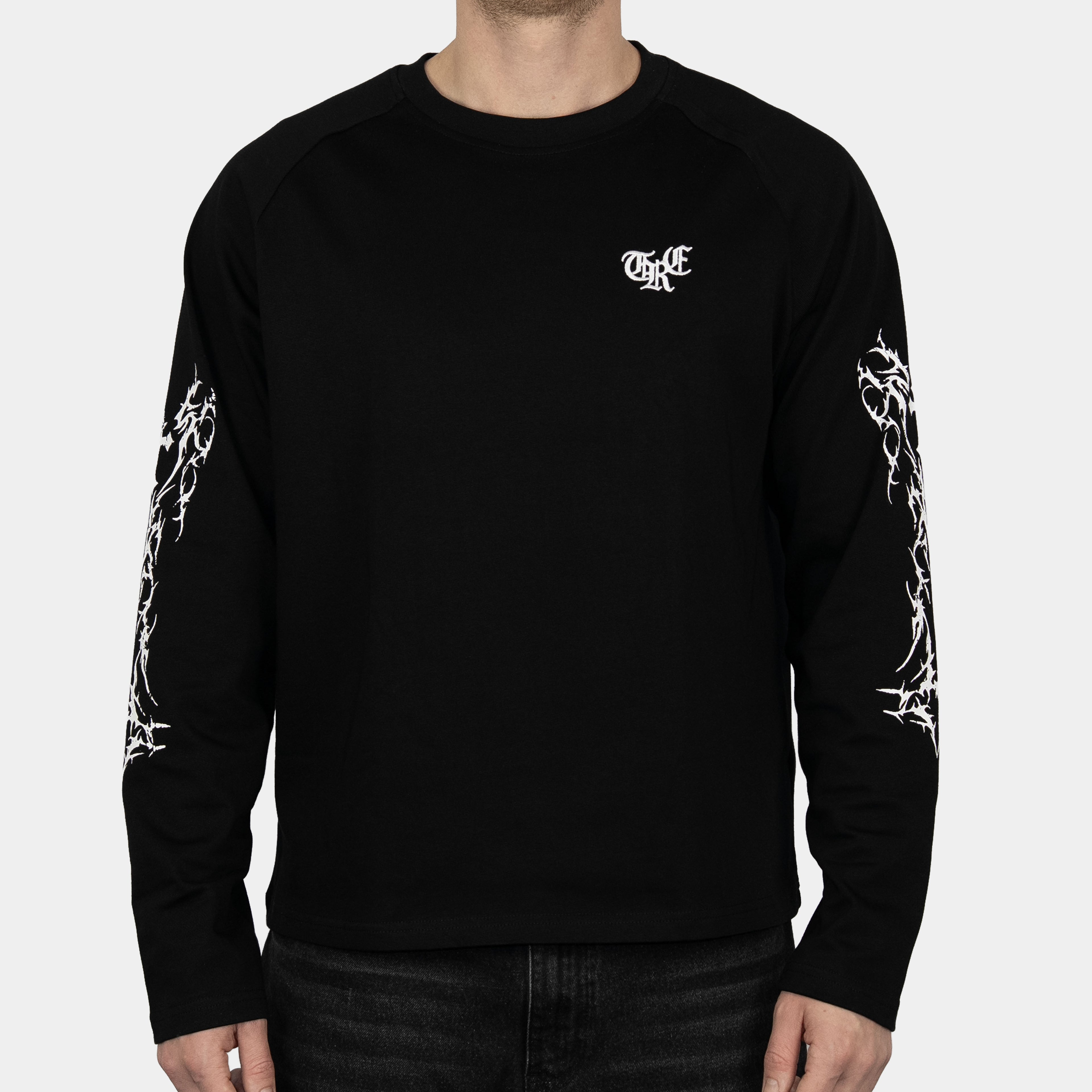 Unidentified Longsleeve - Distress Schwarz