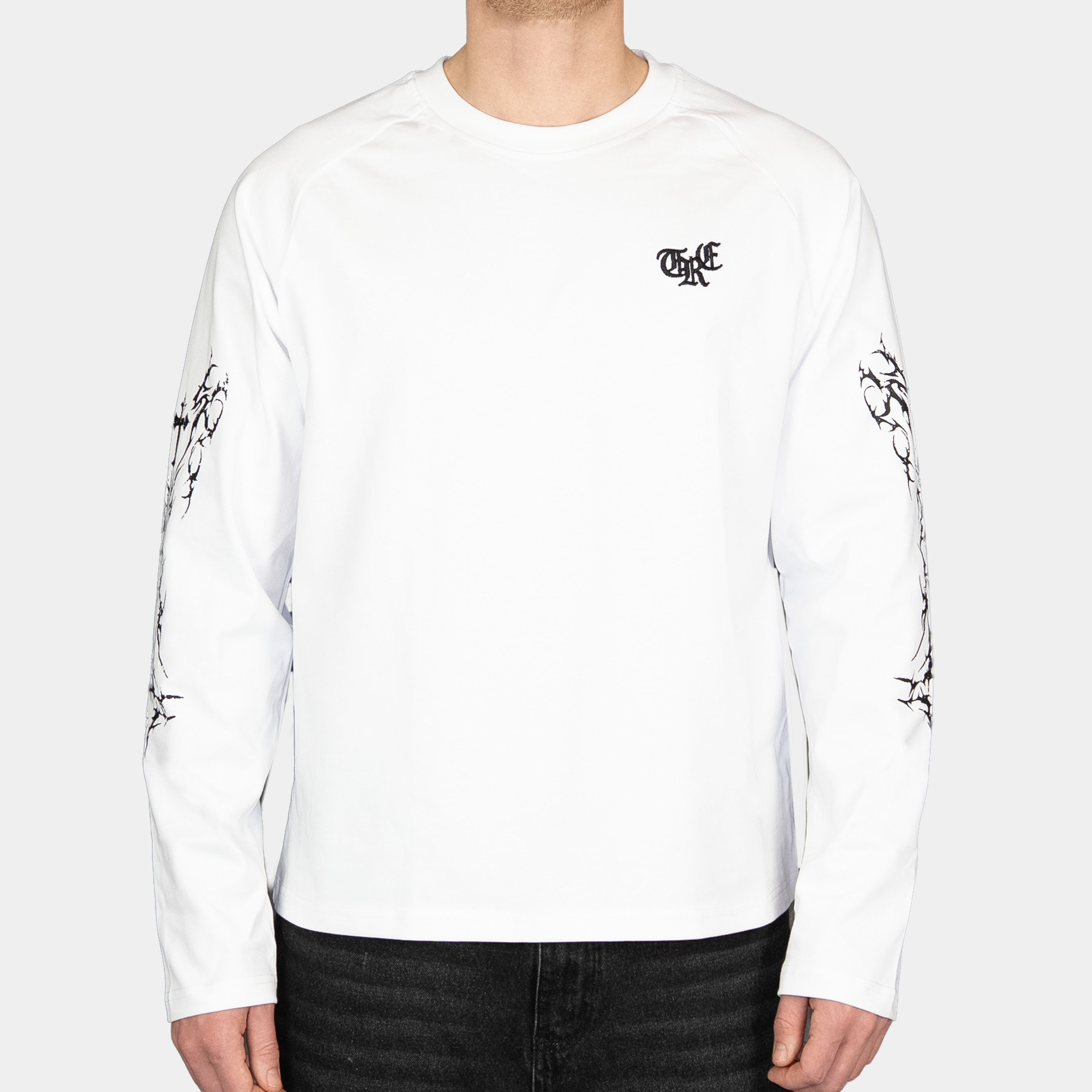 Unidentified Longsleeve - Distress Weiss
