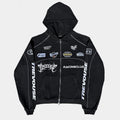 Racing Zip Jacke - Schwarz