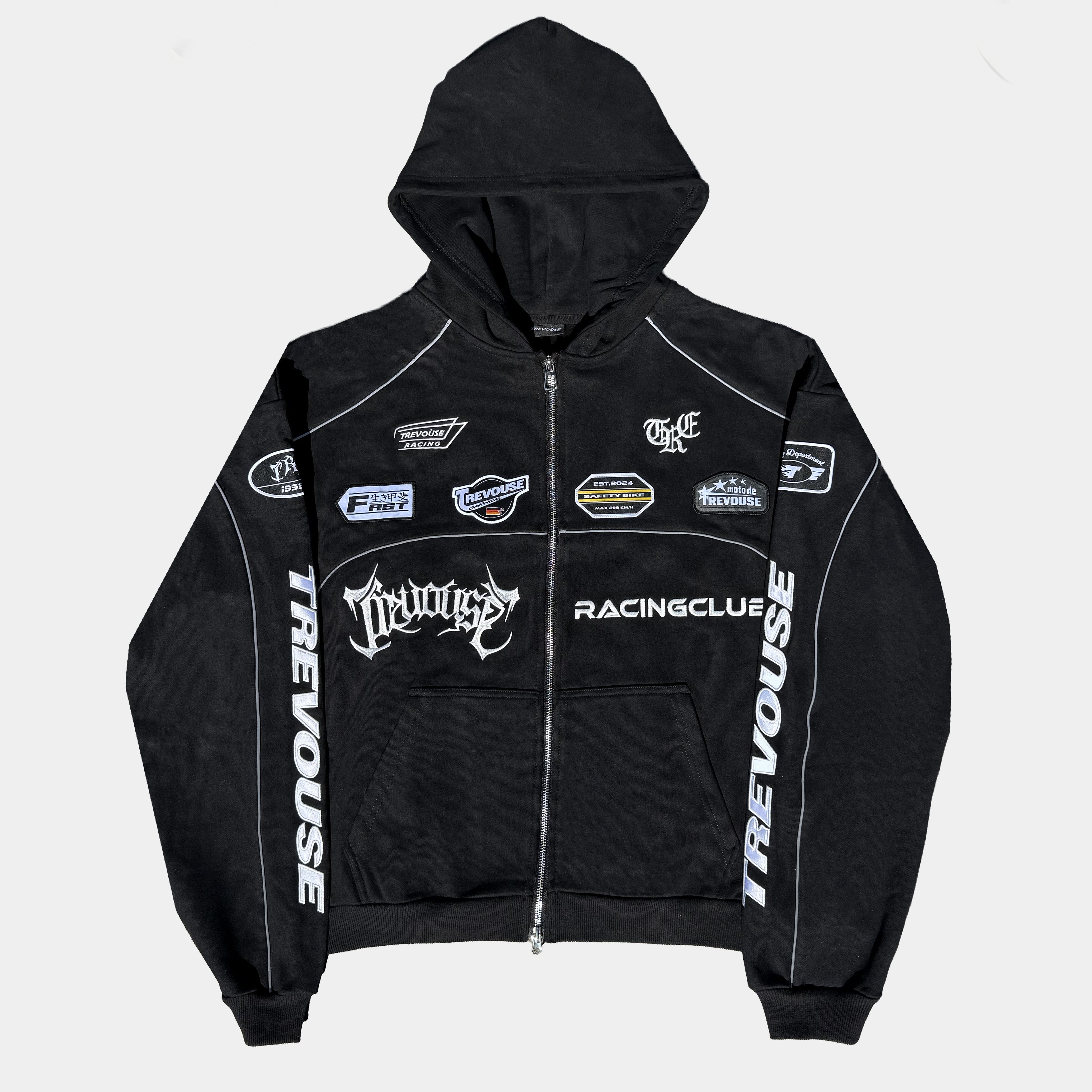 Racing Zip Jacke - Schwarz