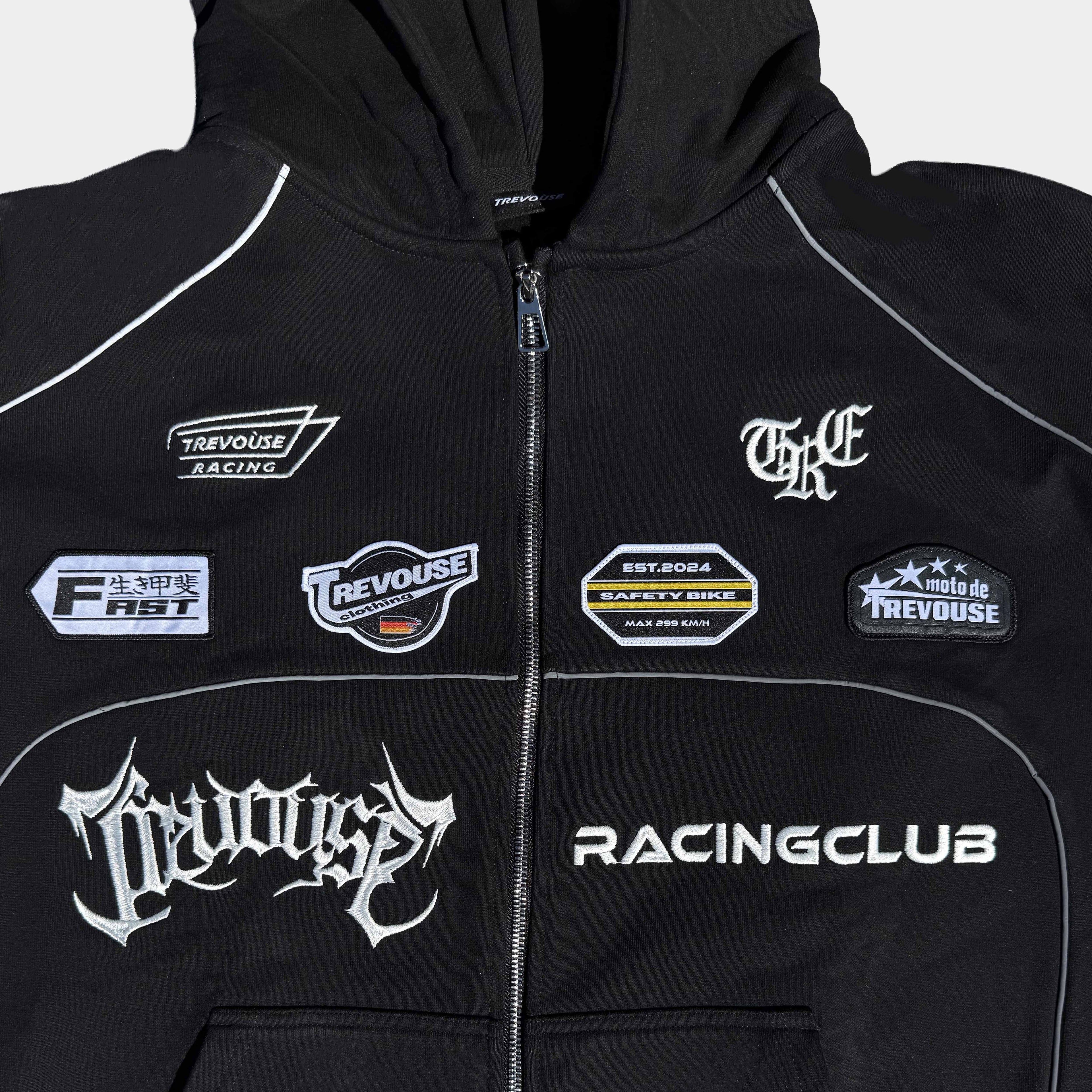 Racing Zip Jacke - Schwarz
